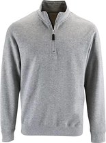 SOLS Heren Stan Contrast Zip Neck Sweatshirt (Grijze Mergel)