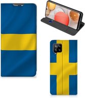 Telefoon Hoesje Geschikt voor Samsung Galaxy A42 Flipcase Zweedse Vlag