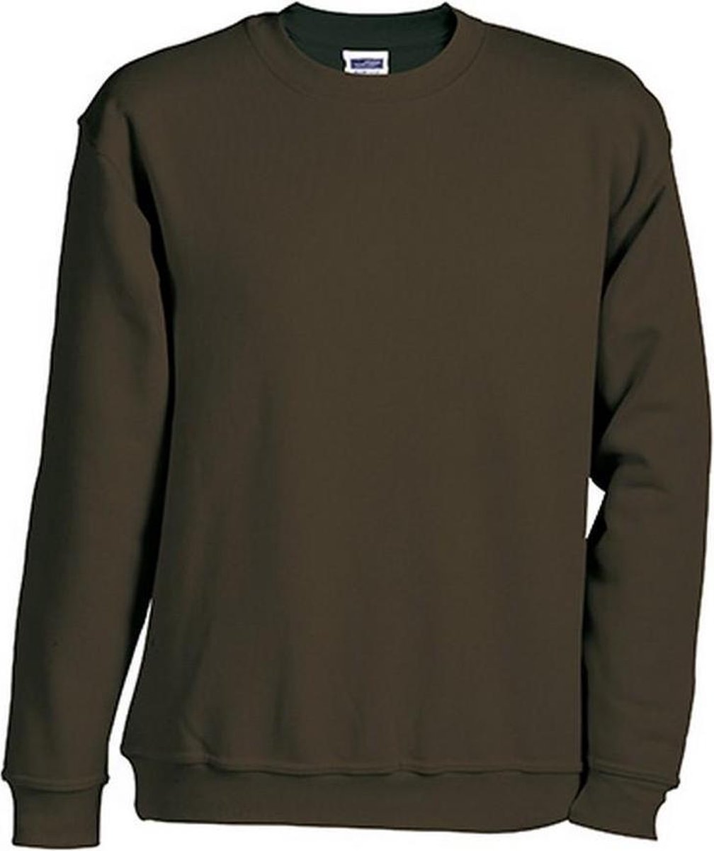 James & Nicholson James and Nicholson Unisex Round Heavy Sweatshirt (Bruin)