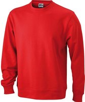 James and Nicholson Unisex Basic Sweatshirt (Rood)