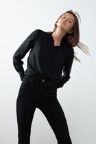 Sissy-Boy - Zwarte essential blouse met borstzakken