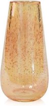 Design vaas Gloriosa - Fidrio GOLDEN TOUCH - glas, mondgeblazen bloemenvaas - hoogte 22 cm