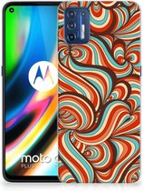 Smartphone hoesje Motorola Moto G9 Plus Back Case Siliconen Hoesje Retro
