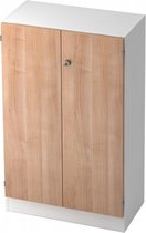 Wandkast - Wit/Walnoot - 80 x 42 x 127 cm - Signa K 6550 SG