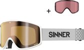 Sinner Sinner Sin Valley S+ Skibril  - Wit + GRATIS EXTRA LENS | Categorie 3