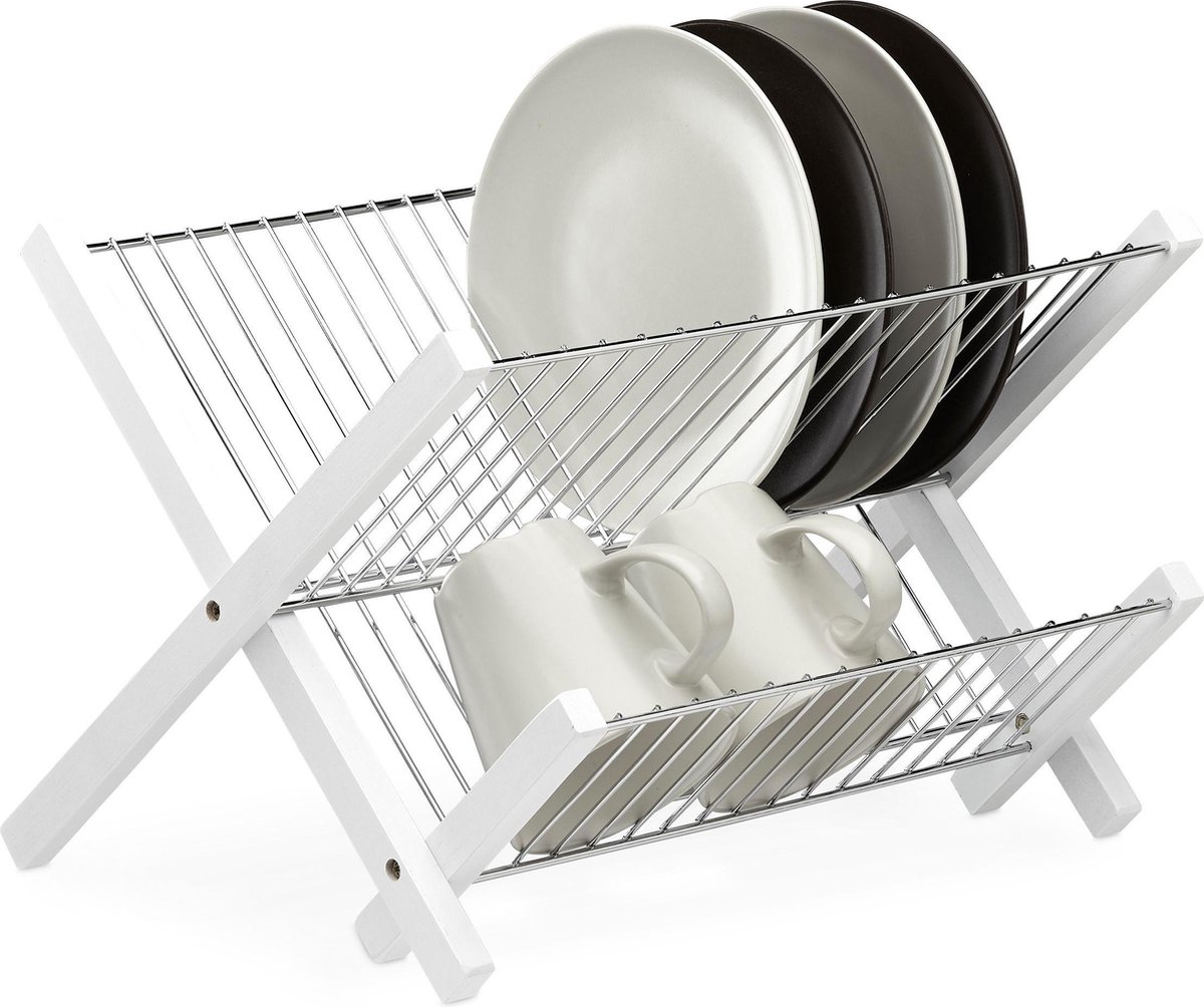 Support à Tasses En Acier Inoxydable Avec étagère - Rangement Pour 6 Tasses Et 5 Assiettes, Gain De Place