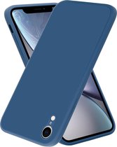 ShieldCase geschikt voor Apple iPhone Xr vierkante silicone case - blauw - Siliconen hoesje - Shockproof case hoesje - Backcover case - Bescherming