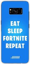 6F hoesje - geschikt voor Samsung Galaxy S8 -  Transparant TPU Case - Fortnite - Eat Sleep Fortnite Repeat #ffffff