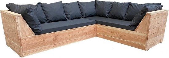 Wood4you - Loungeset 6 Douglashout 200x240 cm - incl kussens GL-vorm -