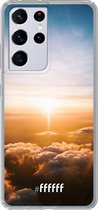 6F hoesje - geschikt voor Samsung Galaxy S21 Ultra -  Transparant TPU Case - Cloud Sunset #ffffff