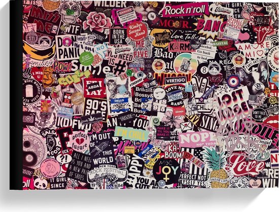 Stickers sale on canvas