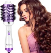 Deluxe Föhnborstel - Ionic Föhn, Upgrade 5-in-1 Styling Haar Droog Volumiser Haar Styler Hete Airless Negatieve Ionen Haarborstel Kam Krullende Borstel voor Alle Stylingmethoden