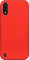 ADEL Siliconen Back Cover Softcase Hoesje Geschikt voor Samsung Galaxy A01 - Rood