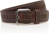 Timbelt - Herenriem - 4 CM - 100% Leder - Modelnummer 427 - Bruin