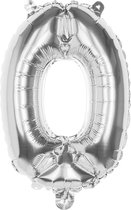 Boland Cijferballon 0 Folie 66 Cm Zilver