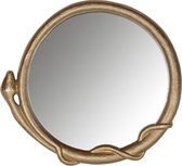 Spiegel met slang metaal goud (r-000SP39790)