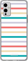 6F hoesje - geschikt voor OnePlus 9 -  Transparant TPU Case - Pastel Tracks #ffffff