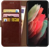 Rosso Element Samsung Galaxy S21 Ultra Hoesje Book Cover Bruin