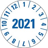 Laboratorium en ziekenhuis keuringssticker, Ø 25 mm, 500/rol 2021