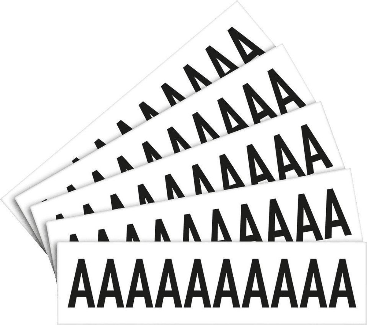 Afbeelding van product Merkloos / Sans marque  Letter stickers wit/zwart teksthoogte: 25 mm, per kaart letter B