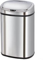 rijk trommel grens Kitchenmove prullenbak 68 liter met Sensor. Hoogglans Chroom - Automatische  klep open. | bol.com
