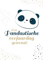 Pakket van 8: Panda verjaardagskaart