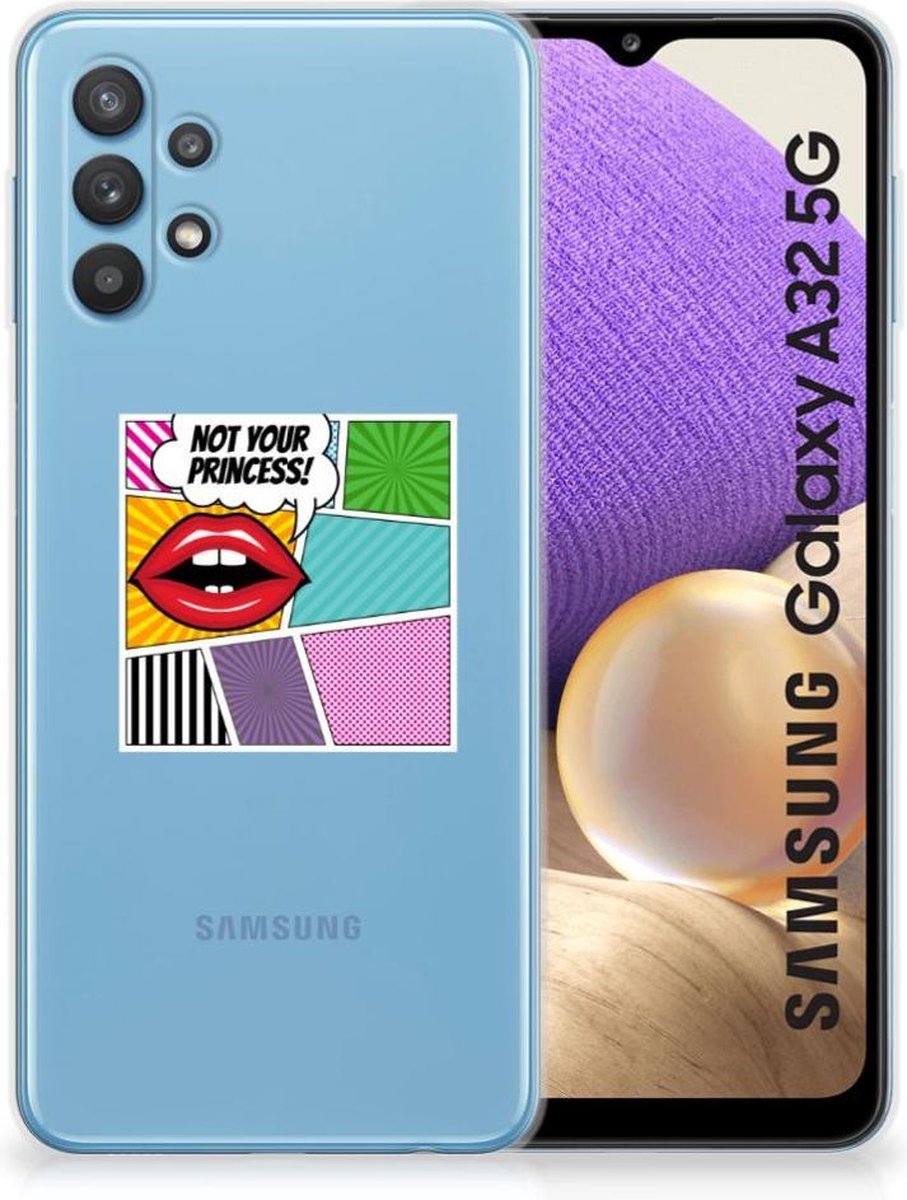 Samsung Galaxy A32 5G Silicone Back Cover Popart Princess