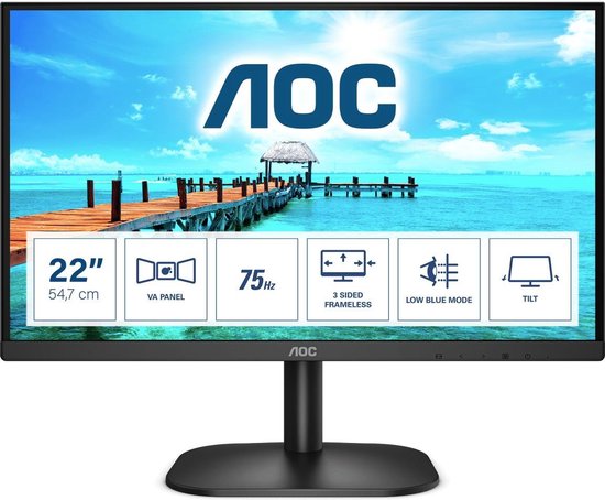 hoe toevoegen Groot AOC Basic-line 22B2H - Full HD Monitor - 22 inch | bol.com