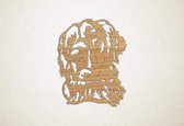 Wanddecoratie - Hond - Golden Retriever 7 - S - 57x45cm - Eiken - muurdecoratie - Line Art
