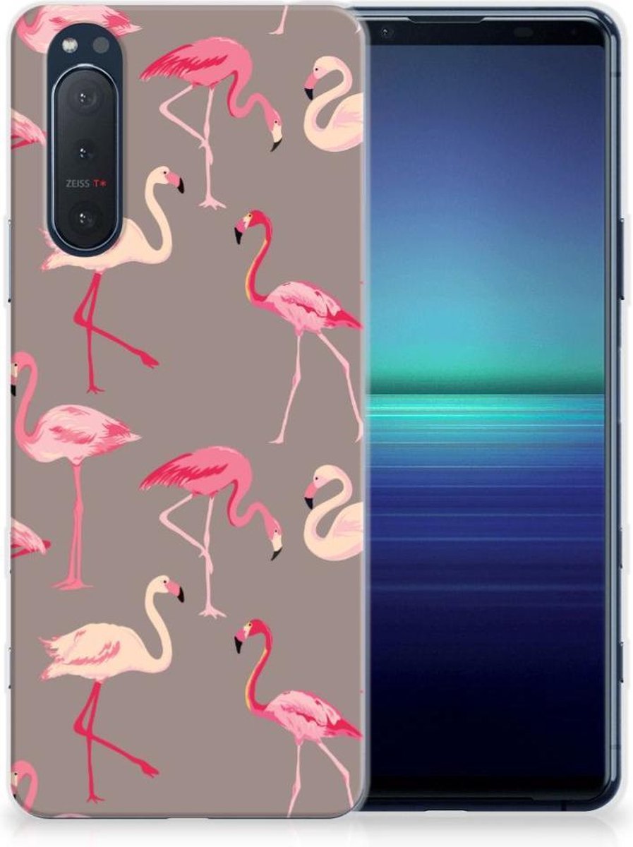 Sony Xperia 5II TPU Hoesje Flamingo