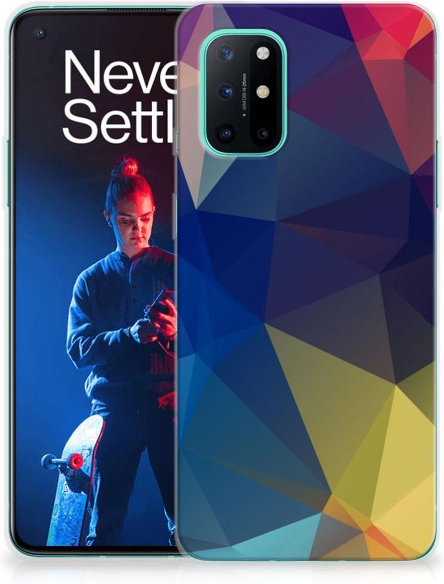 OnePlus 8T TPU Hoesje Polygon Dark