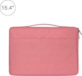 15,4 inch mode casual polyester + nylon laptop handtas aktetas notebook beschermhoes, Voor Macbook, Samsung, Lenovo, Xiaomi, Sony, DELL, CHUWI, ASUS, HP (roze)