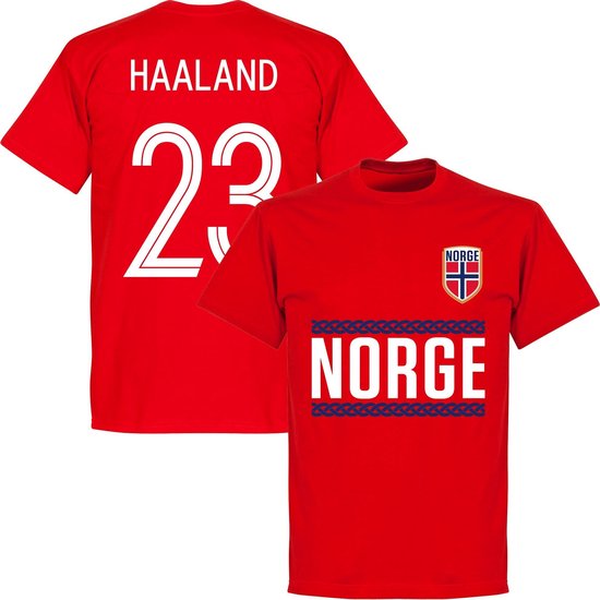 Noorwegen Haaland 23 Team T-Shirt - Rood - M