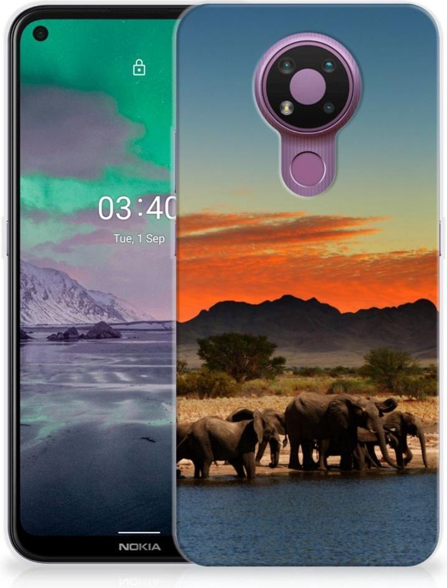 Nokia 3.4 TPU Hoesje Olifanten