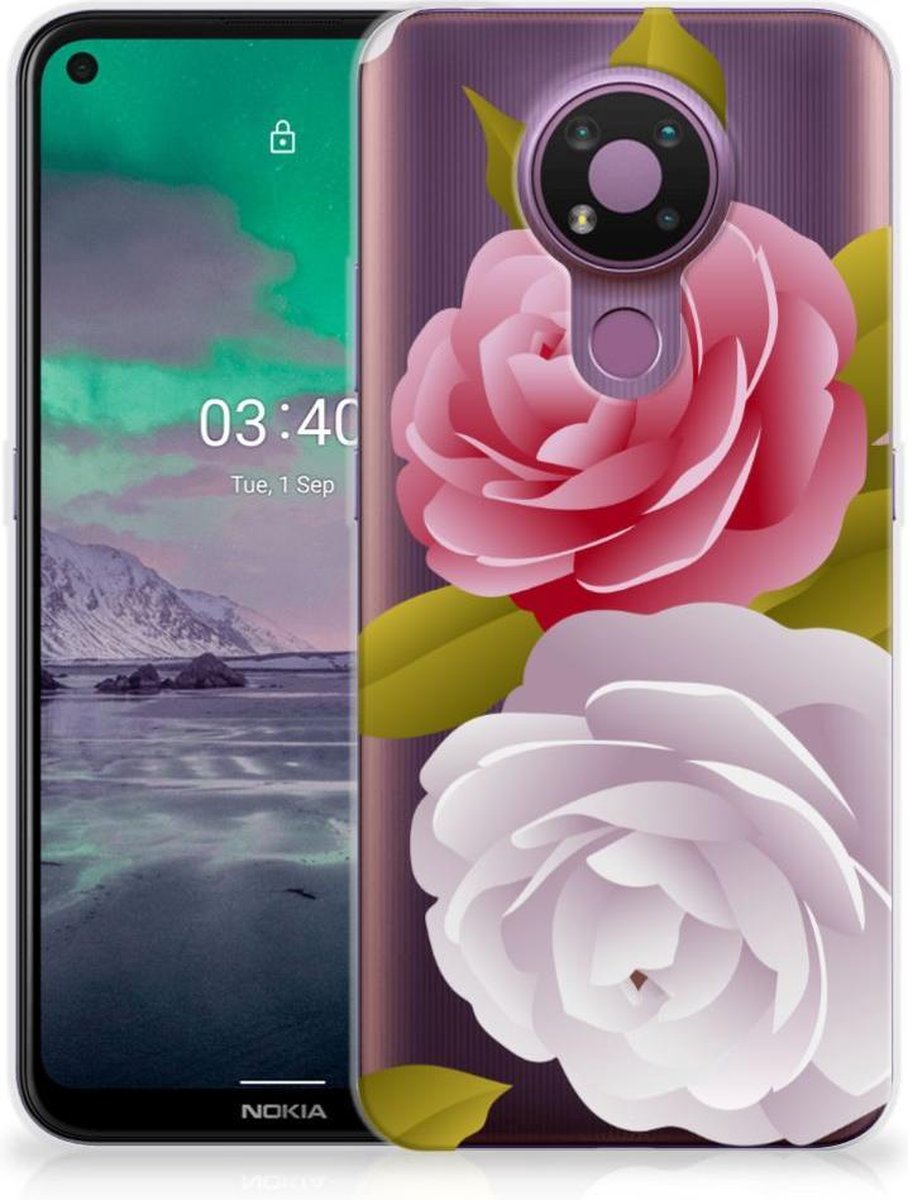 Back Cover voor Nokia 3.4 TPU Case Roses