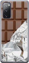 Samsung Galaxy S20 FE hoesje siliconen - Chocoladereep - Soft Case Telefoonhoesje - Print / Illustratie - Bruin