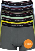 Tommy Hilfiger boxershorts (5-pack) - groen - grijs - geel en lichtblauw -  Maat: S