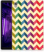 Hoesje Lenovo Tab M10 HD (2de generatie) Leuk Siliconen Bumper Zigzag Color met transparant zijkanten