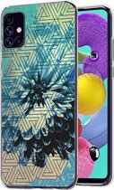 iMoshion Design voor de Samsung Galaxy A51 hoesje - Grafisch - Bloem Blauw