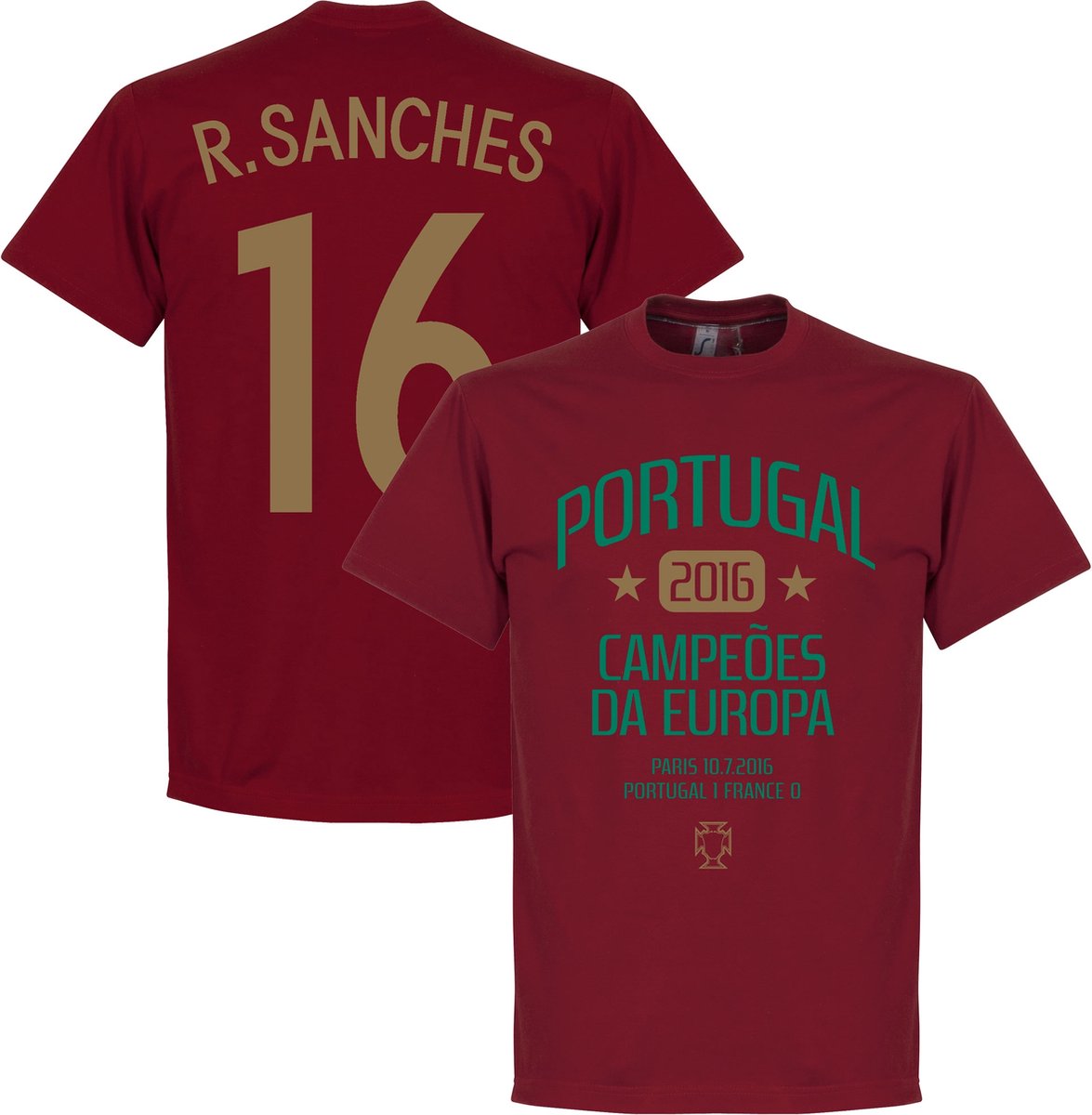 Portugal EURO 2016 Sanches Winners T-Shirt - XL