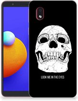 Silicone Case Geschikt voor Samsung Galaxy A01 Core Telefoonhoesje Skull Eyes