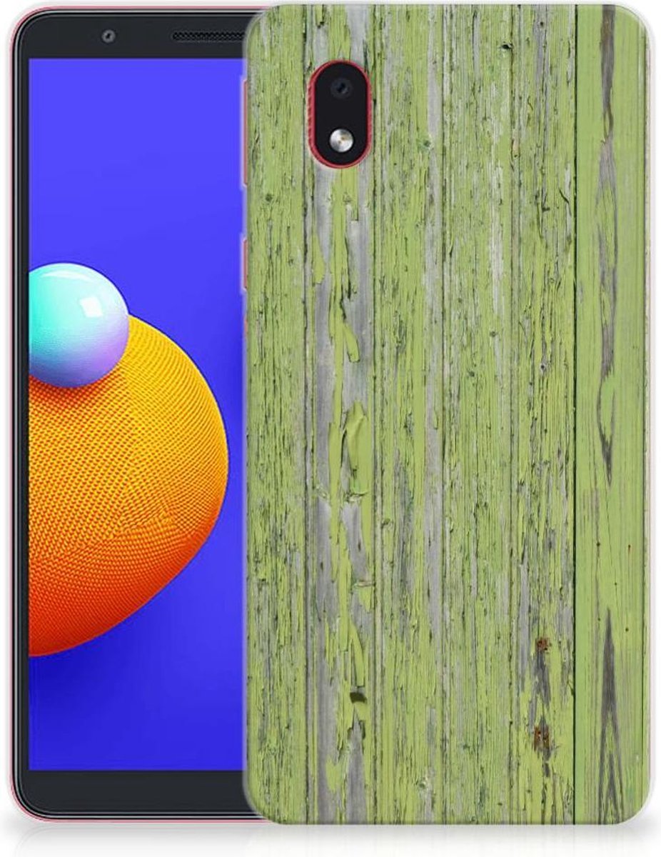 Samsung Galaxy A01 Core Bumper Hoesje Green Wood