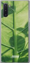 Samsung Galaxy Note 10 Hoesje Transparant TPU Case - Leaves Macro #ffffff