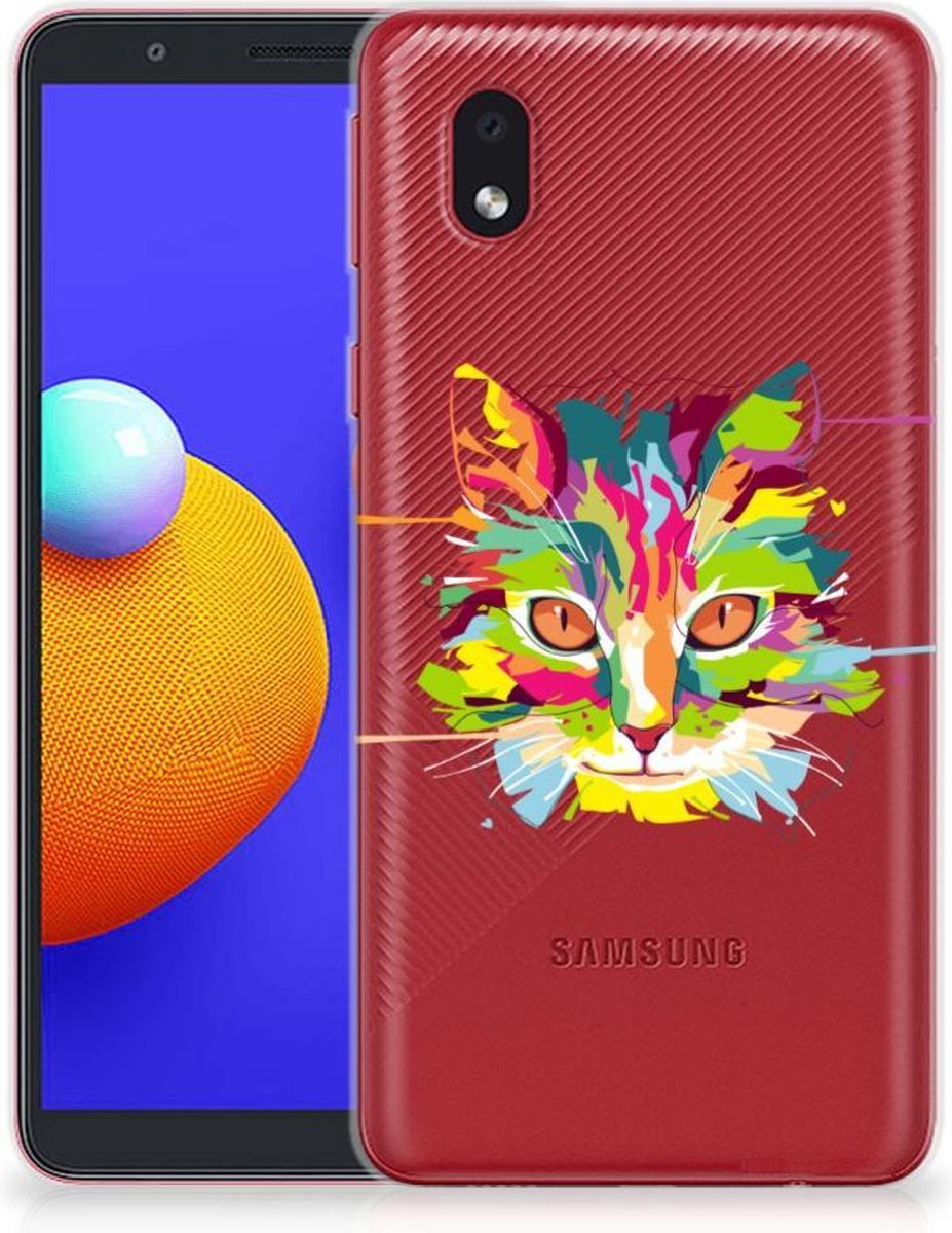 Samsung Galaxy A01 Core Telefoonhoesje met Naam Cat Color