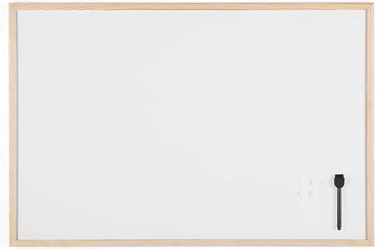 Whiteboard Supplies4U - 120x90 cm - Cadre en bois - Magnétique | bol
