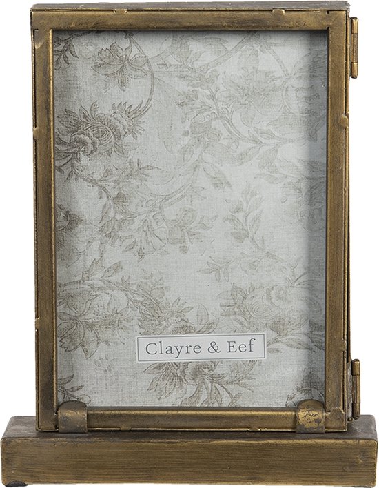 Clayre & Eef Fotolijst 13x18 cm Goudkleurig Metaal Rechthoek Fotokader