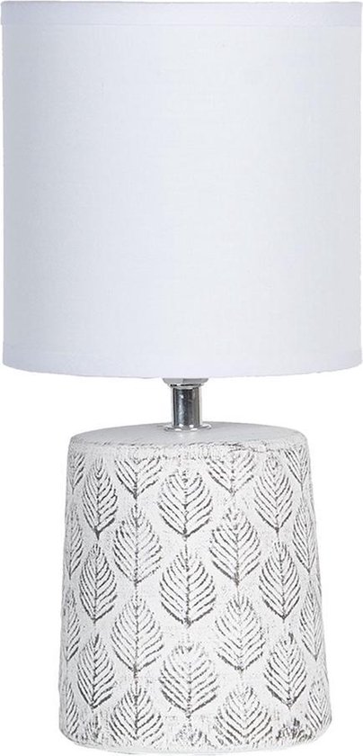 Clayre & Eef Lampe de table Ø 15x31 cm Beige Céramique Rond Lampe de bureau