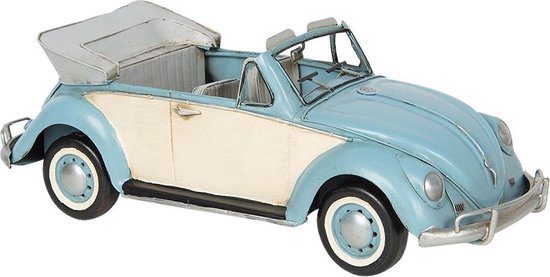 artikel JEP matchmaker Clayre & Eef Modelauto Volkswagen Kever Licentie Auto 34*13*12 cm Blauw  Metaal... | bol.com