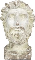 Clayre & Eef Decoratie Buste Buste 31*25*43 cm Wit Steen Decoratief Figuur Decoratieve Accessoires Woonaccessoires