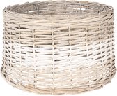 Clayre & Eef Abat-jour Ø 45x27 cm Marron Blanc Rotin Rond Abat-jour en rotin